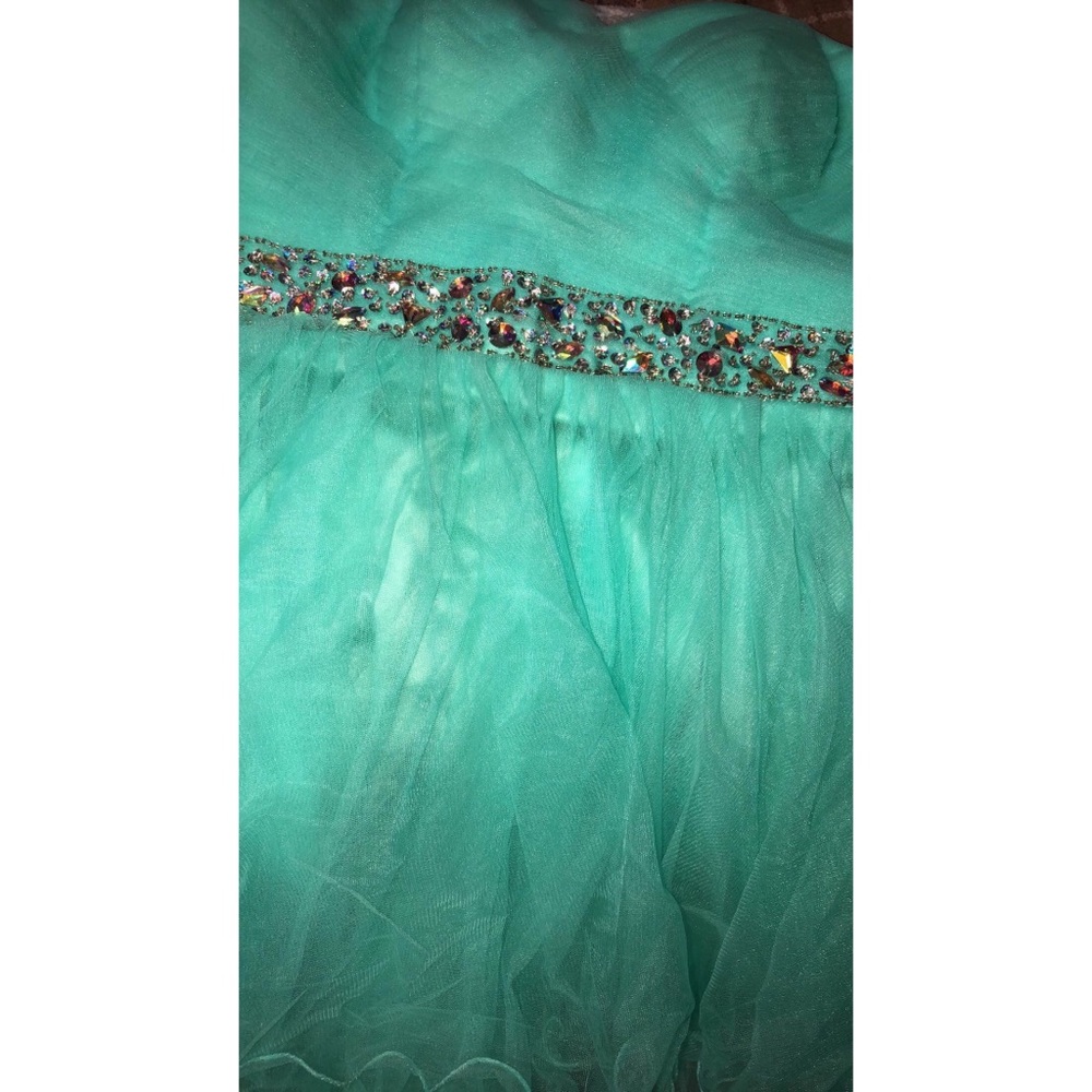 beautiful mint green formal dress